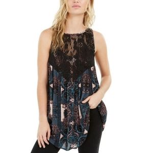 💖Free People Count me in Trapeze Tunic Top